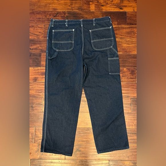 Vintage Roebucks Carpenter Jeans 40x30 Relaxed Fit Blue Dark Wash Denim EUC - Picture 7 of 8